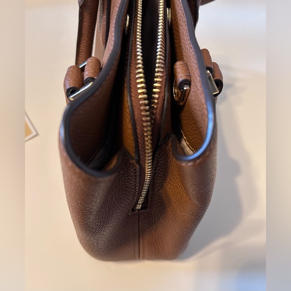 Michael Kors Camille Small Leather Satchel Brown Handbag - Picture 10 of 11